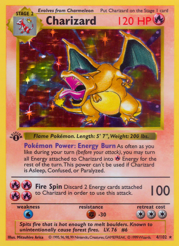Charizard Pokémon card from Base Set